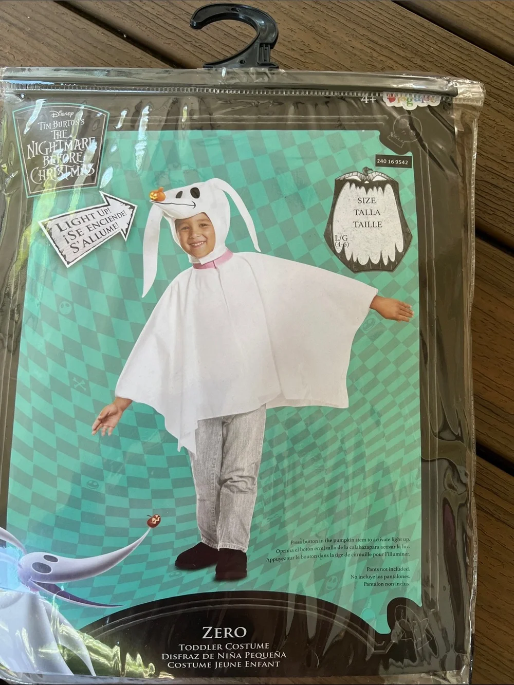 The Nightmare Before Christmas Zero Toddler Costume - White. Toddler 4-6